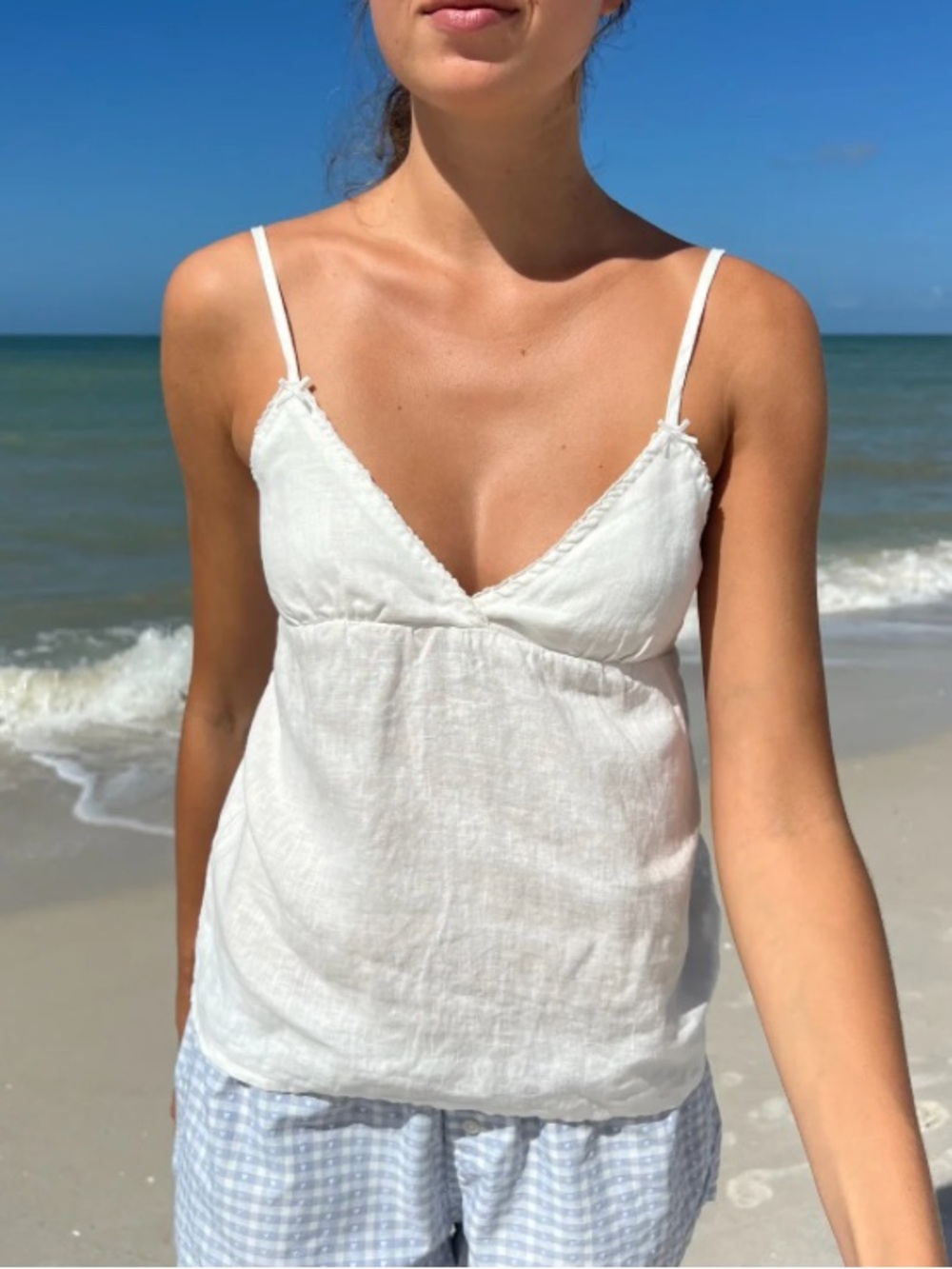 Brandy Melville/John Galt Amara Eyelet Tank Top